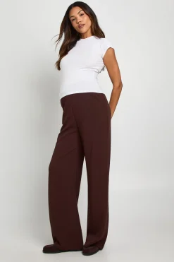 boohoo Pantalon de maternité sur mesure à jambes larges<Femme Pantalons|Looks Chocolat