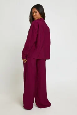 Pantalon De Plage Ample Aspect Lin