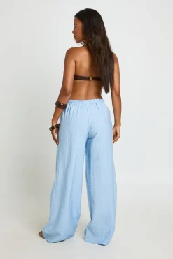 Pantalon De Plage Ample Effet Lin
