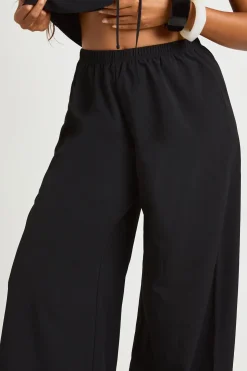 Pantalon De Plage Aspect Lin À Ourlets Effilochés