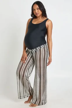 Pantalon De Plage En Crochet De Maternité