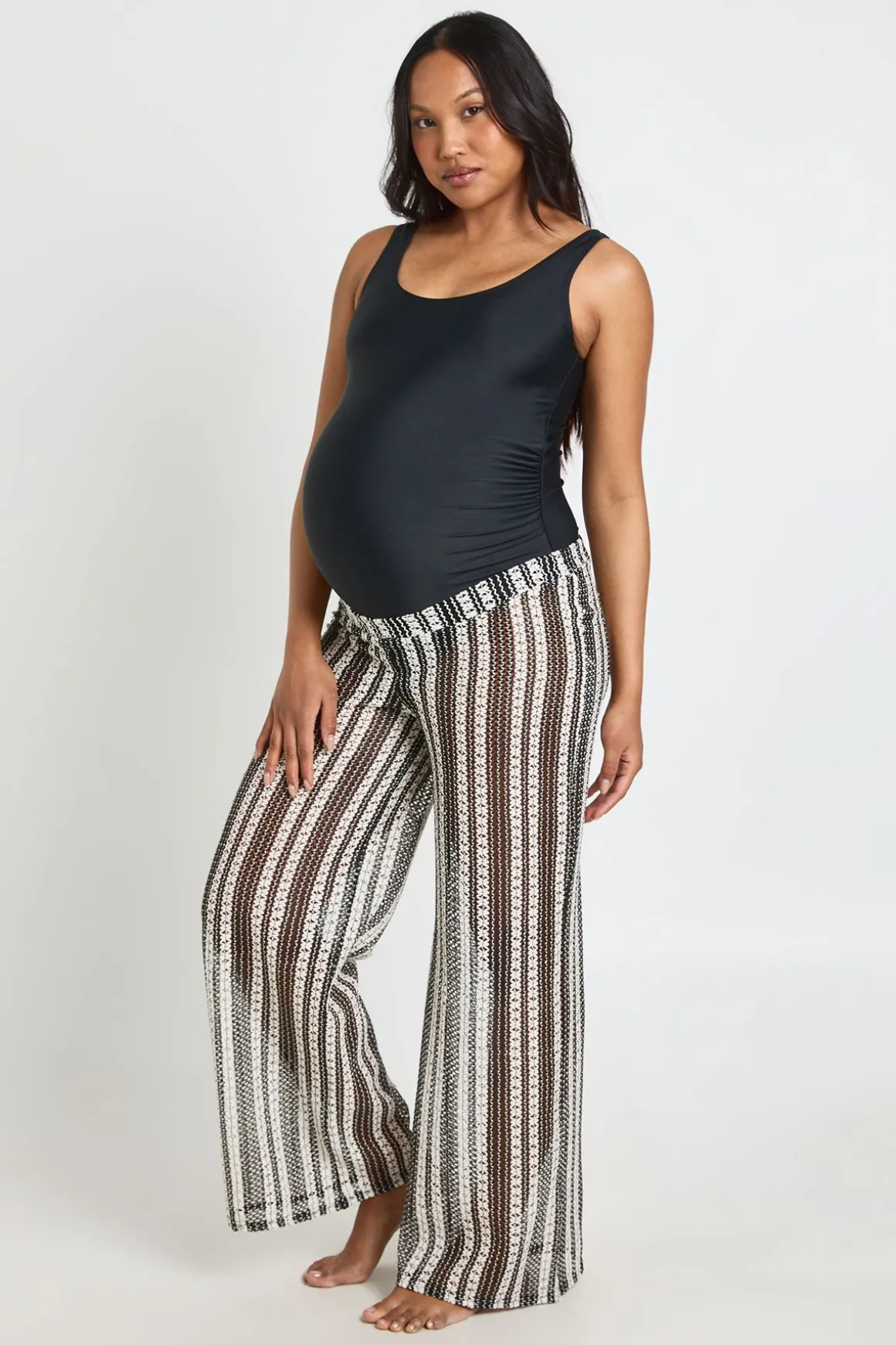 Pantalon De Plage En Crochet De Maternité