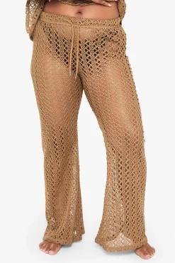 Pantalon de plage en crochet à jambes larges