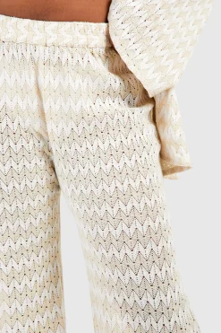 boohoo Pantalon de plage en crochet à rayures s Plus<Femme Tenues De Plage