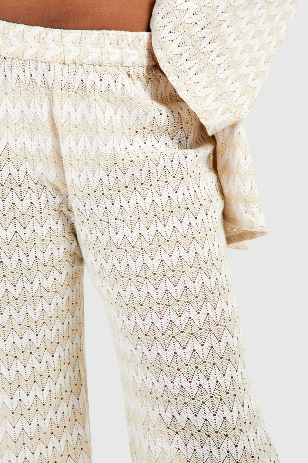 boohoo Pantalon de plage en crochet à rayures s Plus<Femme Tenues De Plage