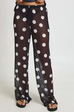 Pantalon De Plage En Mesh À Pois