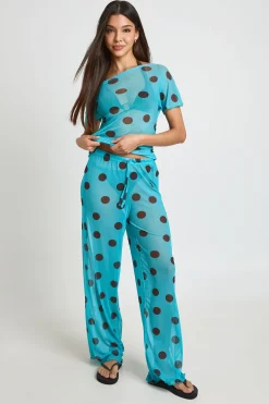 Pantalon De Plage En Mesh À Pois