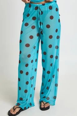 Pantalon De Plage En Mesh À Pois