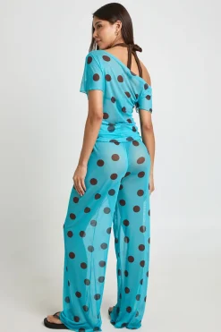 Pantalon De Plage En Mesh À Pois