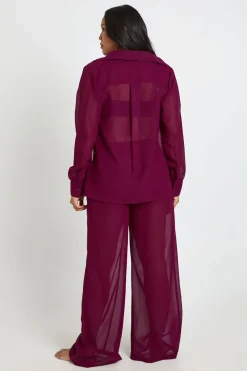 Pantalon De Plage En Mousseline De Maternité