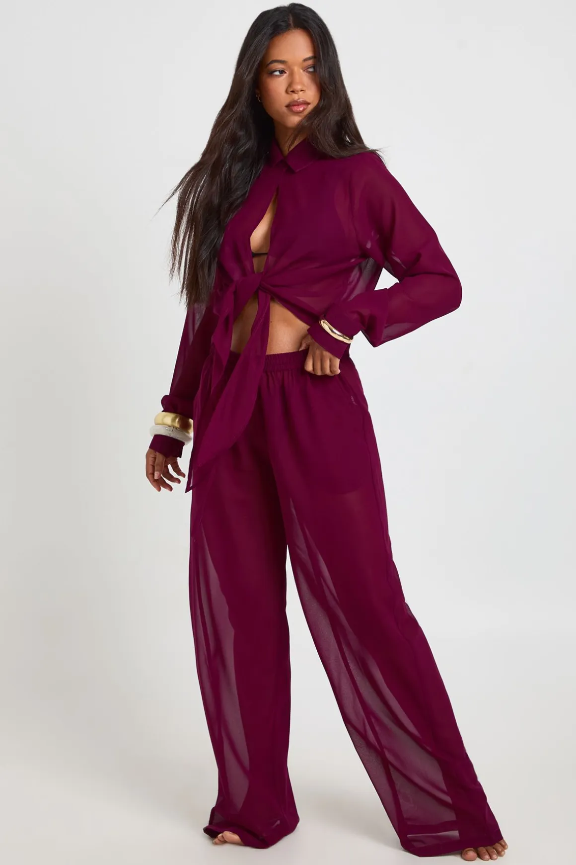 Pantalon De Plage En Mousseline
