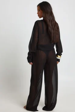 boohoo Pantalon De Plage En Mousseline<Femme Tenues De Plage