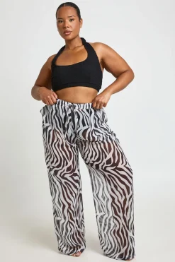 Pantalon De Plage En Mousseline Grande Taille