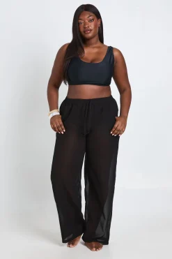 Pantalon De Plage En Mousseline Grande Taille