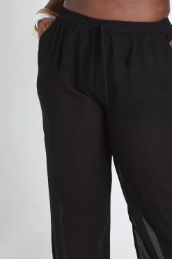Pantalon De Plage En Mousseline Grande Taille