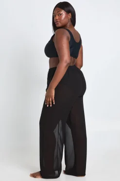 Pantalon De Plage En Mousseline Grande Taille