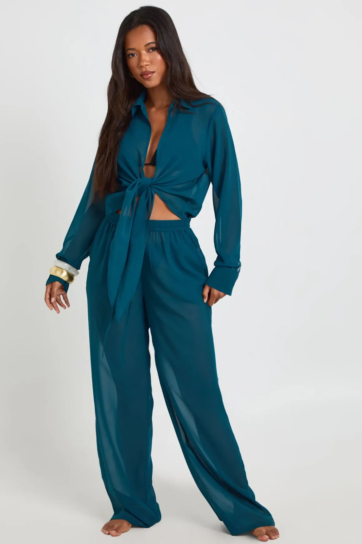 Pantalon De Plage En Mousseline