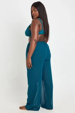 Pantalon De Plage En Mousseline Grande Taille