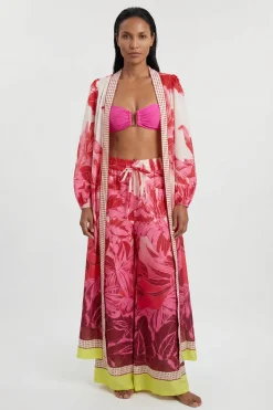 Pantalon De Plage En Voile De Coton Imprimé