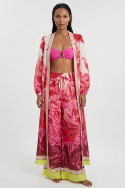Pantalon De Plage En Voile De Coton Imprimé