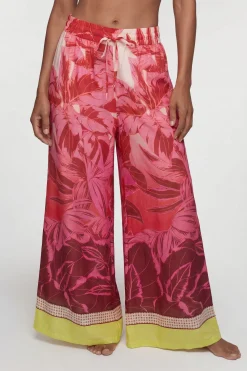 Pantalon De Plage En Voile De Coton Imprimé