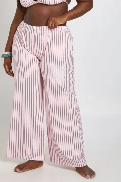 Pantalon De Plage Grande Taille À Rayures