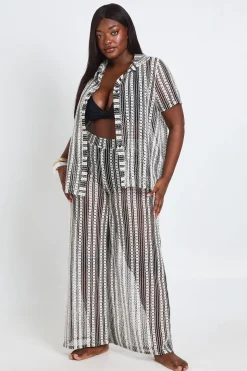 Pantalon De Plage Grande Taille Au Crochet