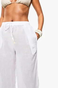 Pantalon De Plage Large À Ornements De Coquillages