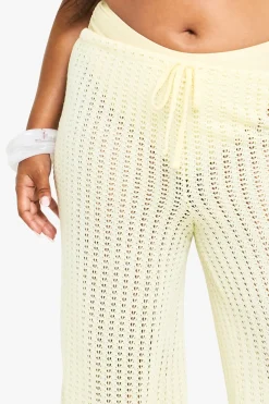 Pantalon de plage Plus à taille nouée et élastiquée