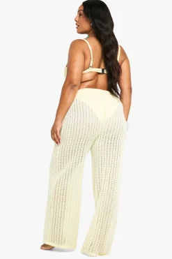 Pantalon de plage Plus à taille nouée et élastiquée
