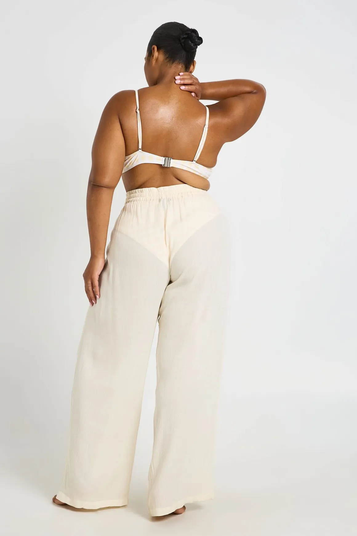 Pantalon De Plage Texturé Grande Taille