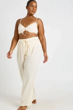 Pantalon De Plage Texturé Grande Taille
