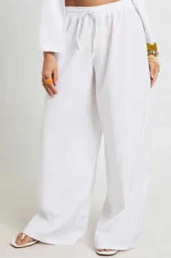 boohoo Pantalon De Plage Texturé Oversize Essentials<Femme Tons Neutres|Tenues De Plage