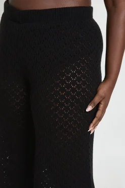 Pantalon De Plage Tricoté Grande Taille