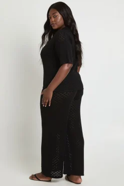 Pantalon De Plage Tricoté Grande Taille