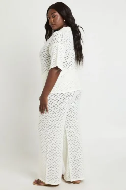 boohoo Pantalon De Plage Tricoté Grande Taille<Femme Tenues De Plage