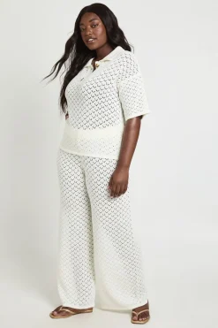 boohoo Pantalon De Plage Tricoté Grande Taille<Femme Tenues De Plage