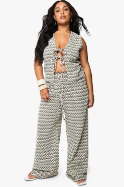 Pantalon de plage tricoté Zig Zag Plus