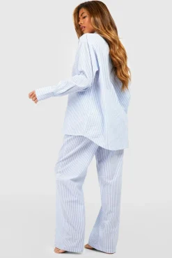 Pantalon de pyjama en coton à rayures fines