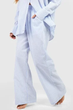 Pantalon de pyjama en coton à rayures fines