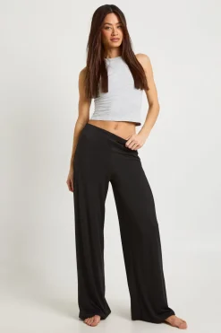Pantalon de Pyjama Taille Haute en Jersey Jambes Larges Lot de 2