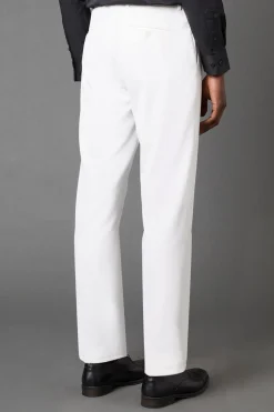 Pantalon de Smoking Blanc Coupe Ajustée