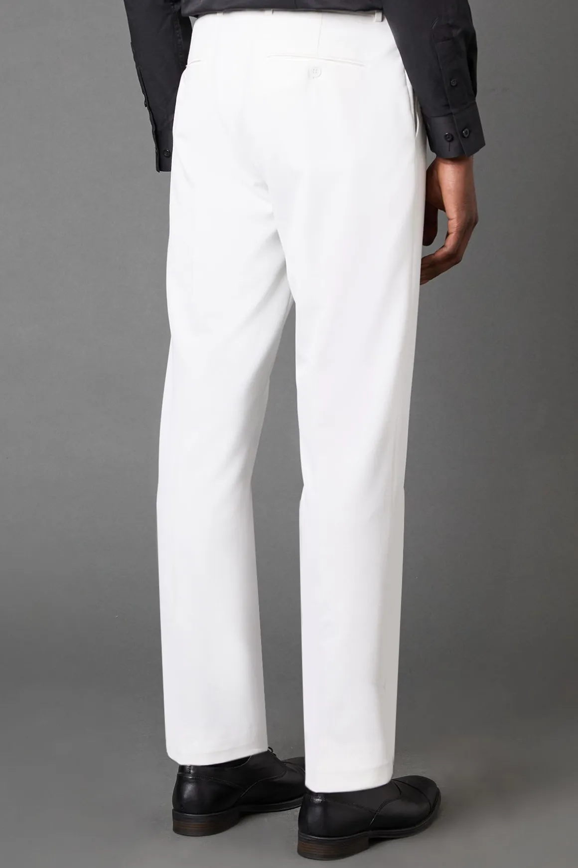 Pantalon de Smoking Blanc Coupe Ajustée