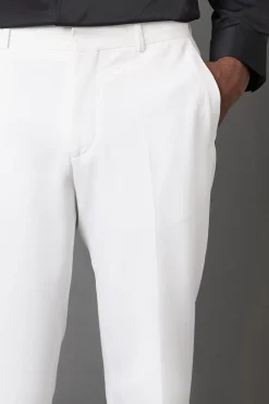 Pantalon de Smoking Blanc Coupe Ajustée