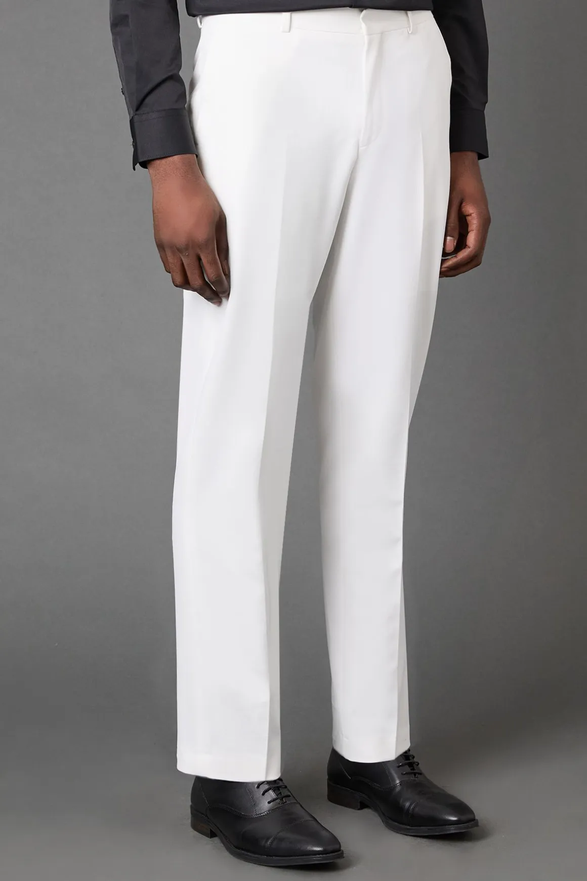 Pantalon de Smoking Blanc Coupe Ajustée