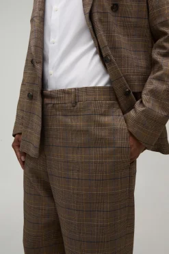 Pantalon De Tailleur À Carreaux Coupe Décontractée