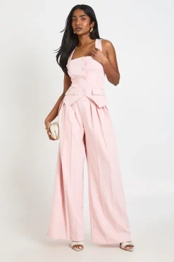 boohoo Pantalon De Tailleur À Jambes Ultra Larges Et Plis<Femme Pantalons|Tailleurs