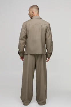 boohooMAN Pantalon De Tailleur À Pinces Coupe Large Coordonné<Homme Ensembles