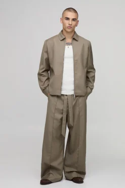 boohooMAN Pantalon De Tailleur À Pinces Coupe Large Coordonné<Homme Ensembles