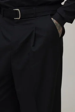 boohooMAN Pantalon De Tailleur Tall Coupe Large Avec Ceinture Et Plis Sur Le Devant<Homme Pantalons Tall|Tout Afficher